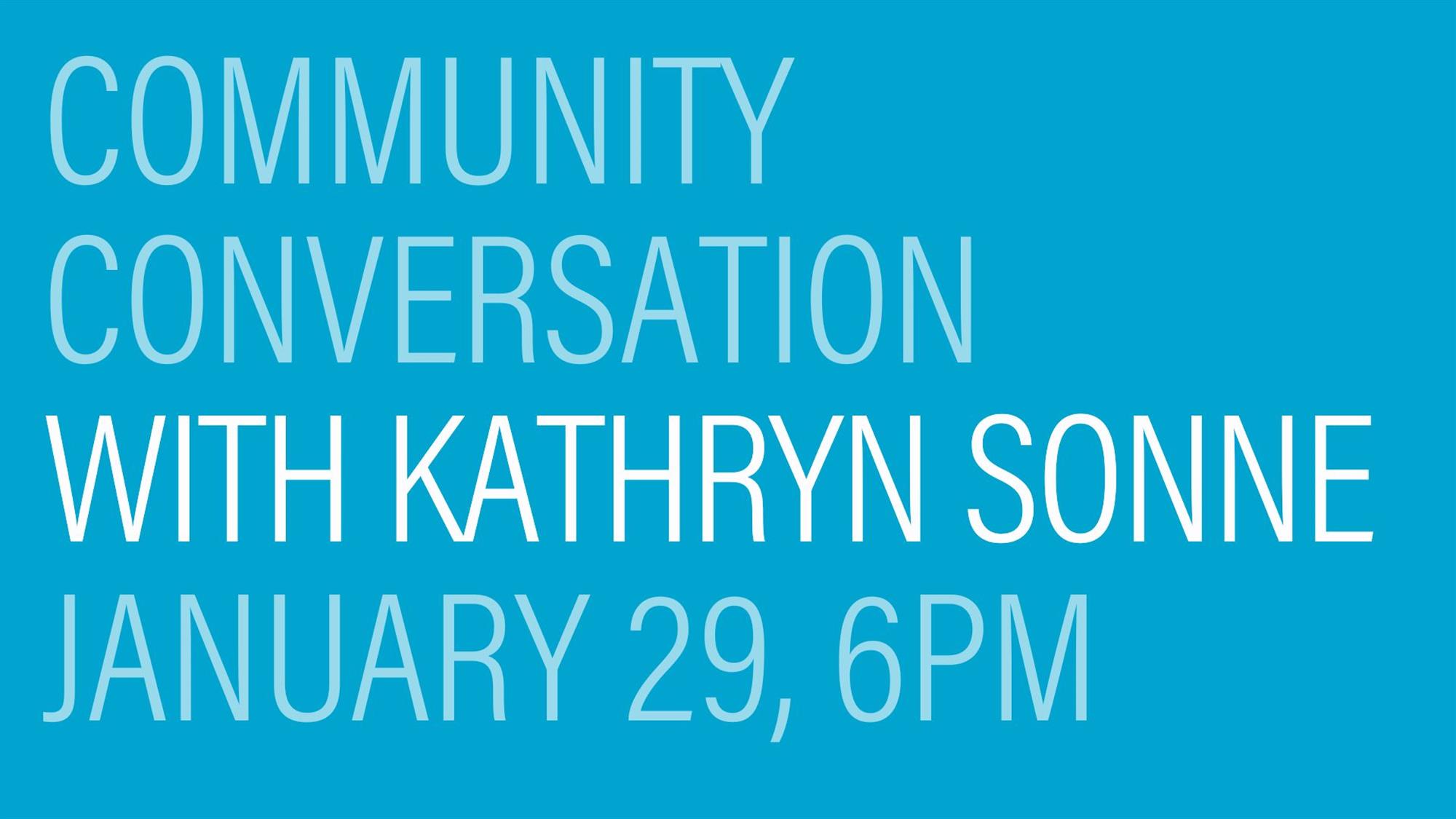 Event Community Conversation With Kathryn Turley Sonne